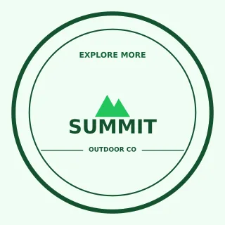 Mountain Outdoor Logo — editable white branding template, logo / badge
