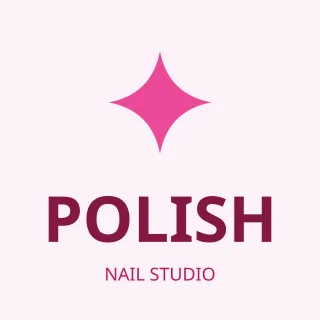Nail Studio Logo — editable white branding template, logo / badge