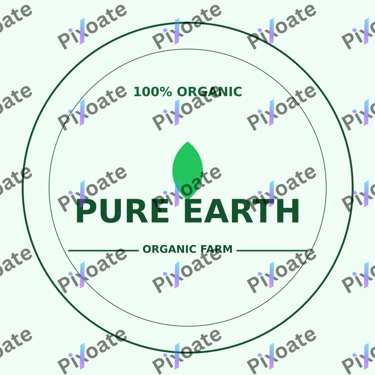 Organic Food Logo Organic Food Logo — editable white branding template, logo / badge