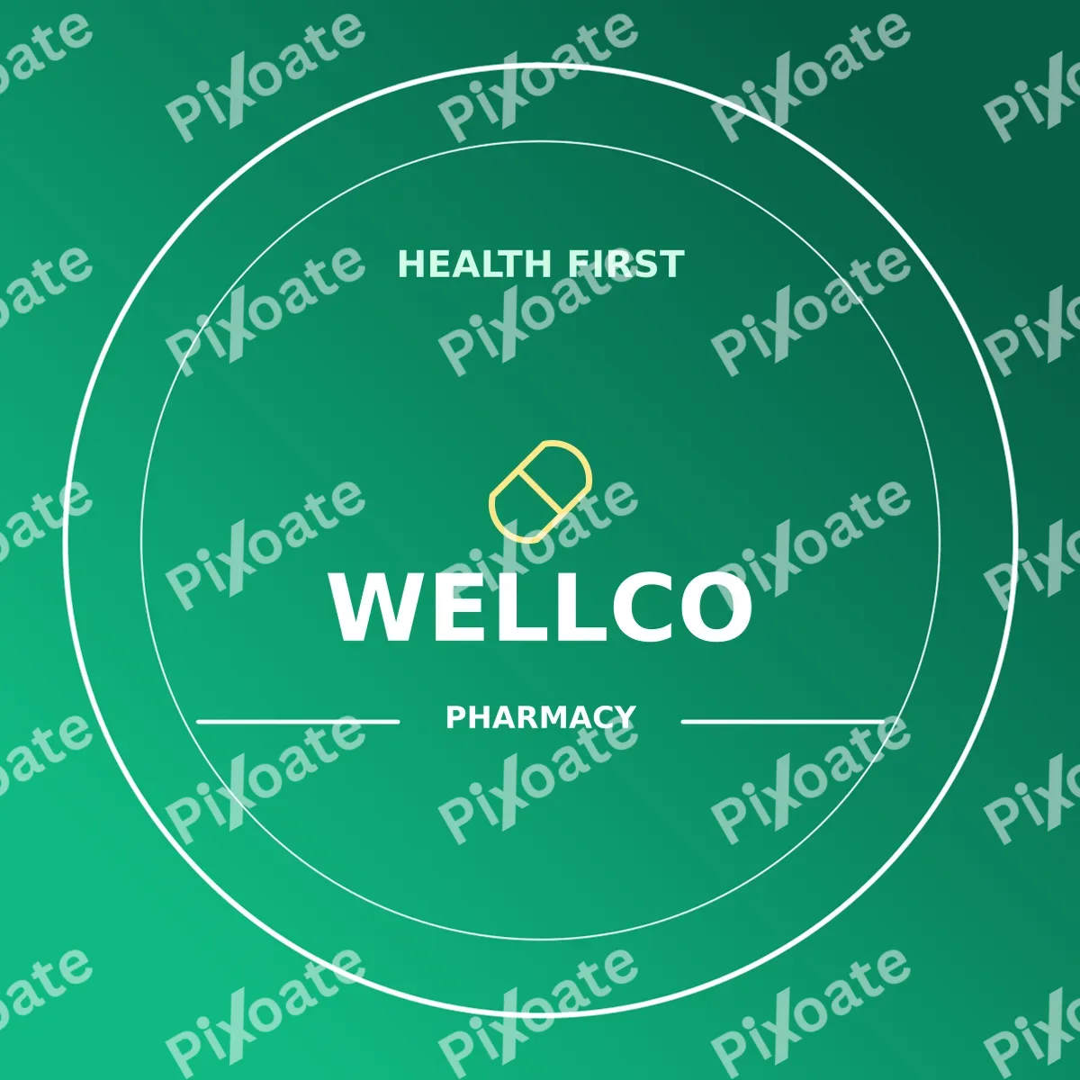 Pharmacy Logo Pharmacy Logo — editable green branding template, logo / badge