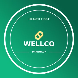 Pharmacy Logo — editable green branding template, logo / badge
