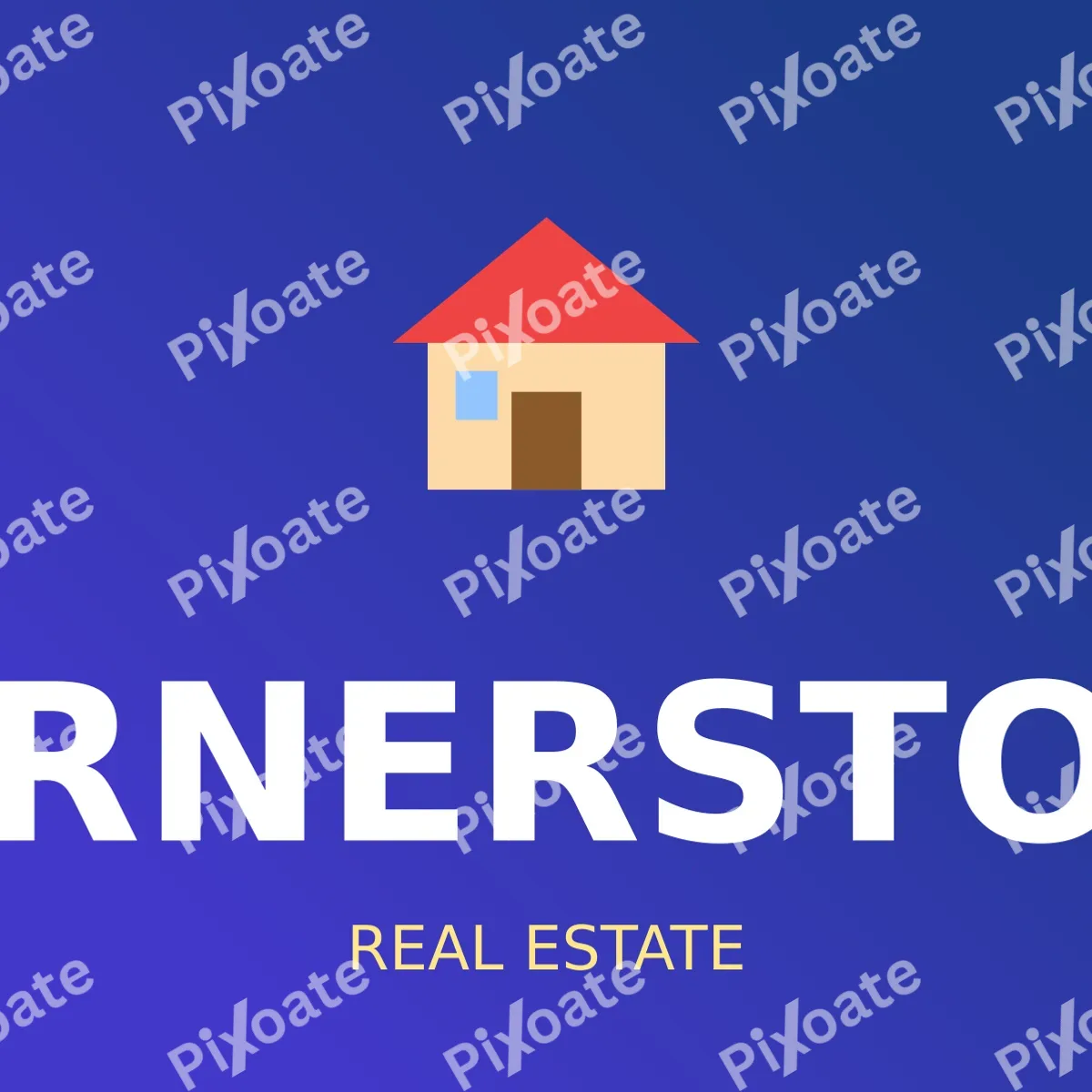 Real Estate Logo Real Estate Logo — editable blue branding template, logo / badge