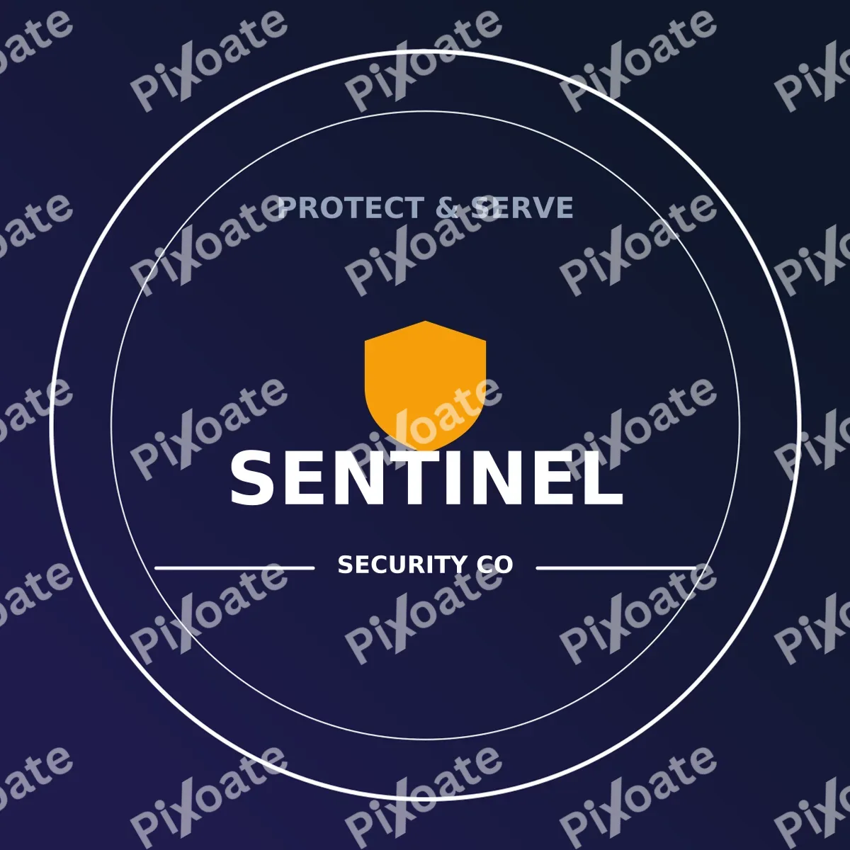 Security Company Logo Security Company Logo — editable blue branding template, logo / badge