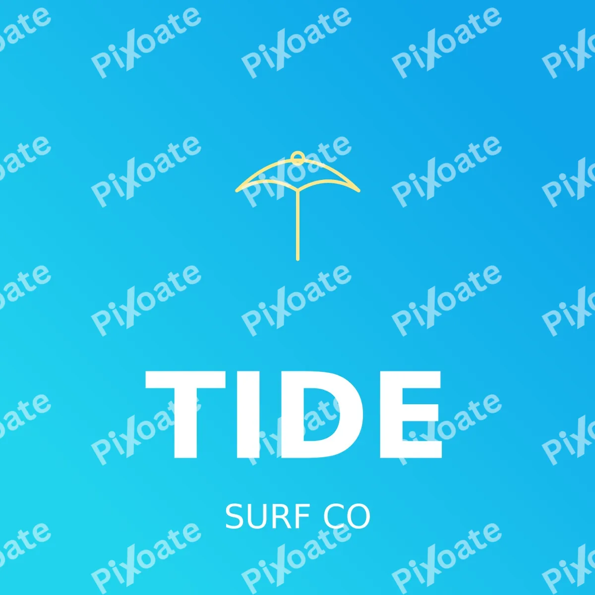 Surf Beach Brand Logo Surf Beach Brand Logo — editable blue branding template, logo / badge