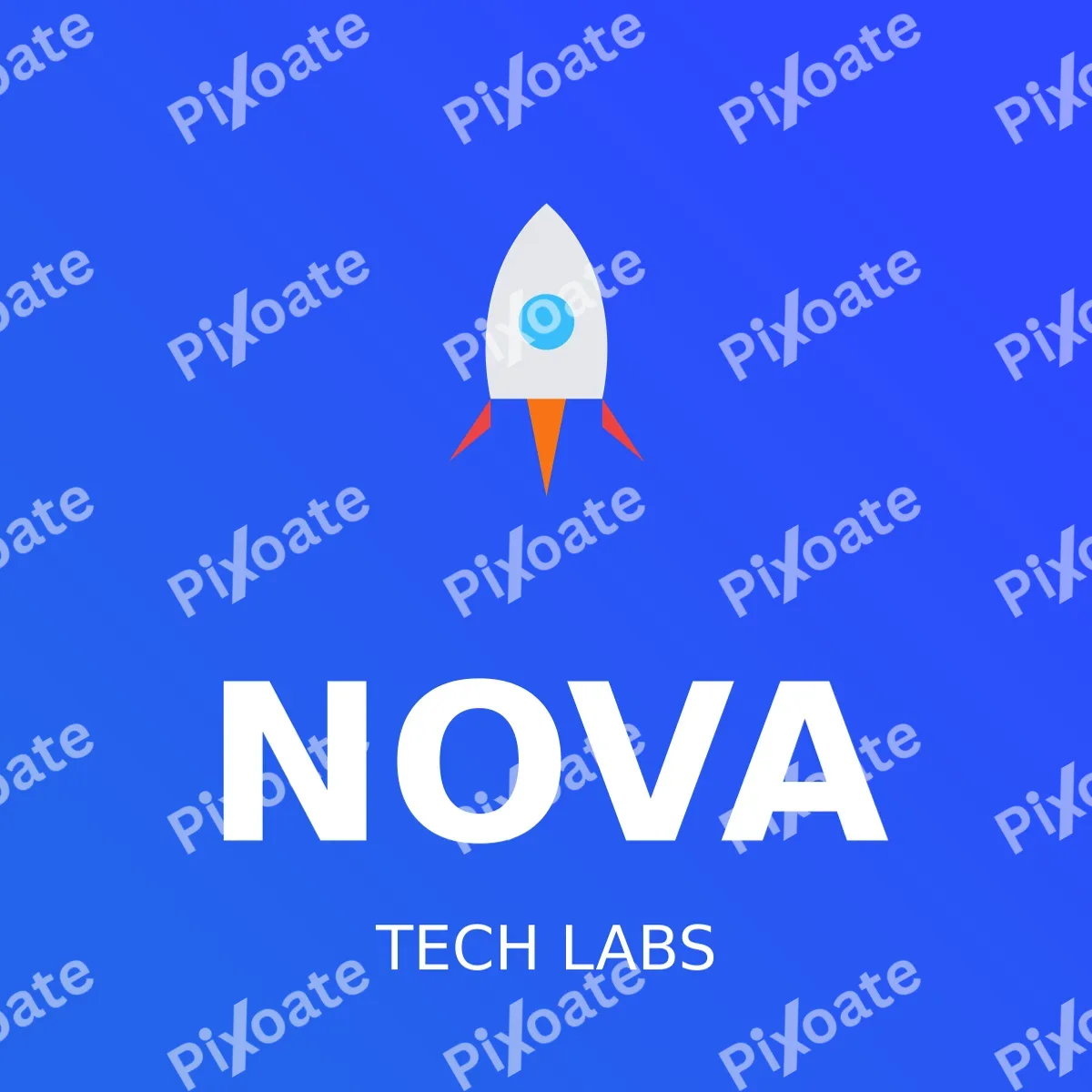 Tech Startup Logo Tech Startup Logo — editable blue branding template, logo / badge