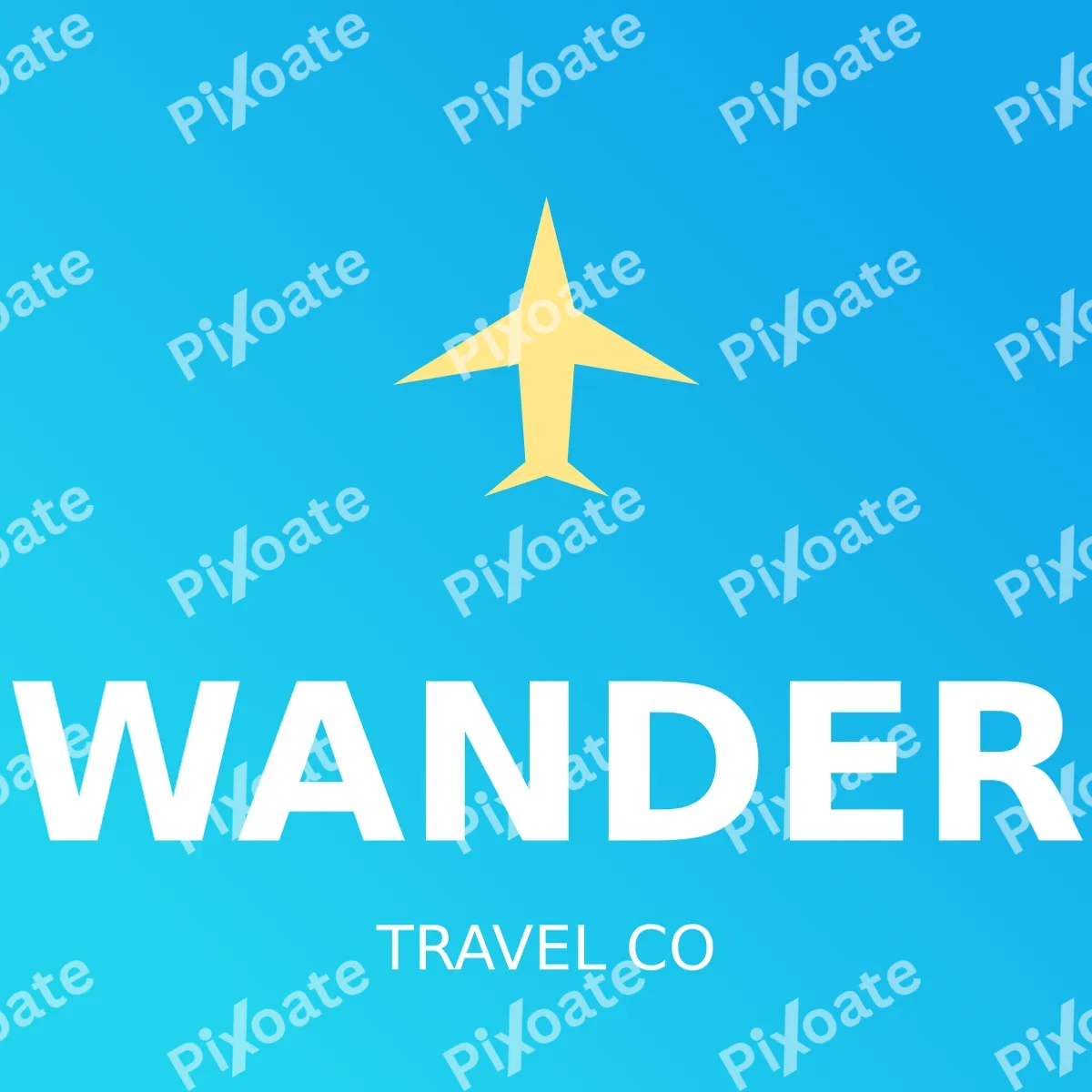 Travel Agency Logo Travel Agency Logo — editable blue branding template, logo / badge