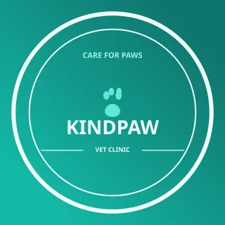 Vet Clinic Logo — editable teal branding template, logo / badge