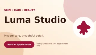 Aurora Beauty Studio Card Networking Card — editable white business card template, business card