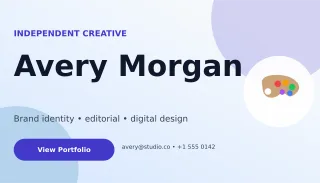 Aurora Graphic Designer Card Classic Card — editable white business card template, business card