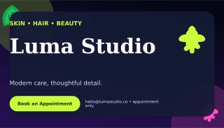 Botanical Beauty Studio Card Studio Card — editable black business card template, business card