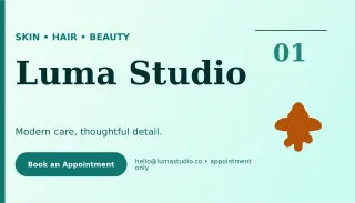 Editorial Beauty Studio Card Networking Card — editable white business card template, business card
