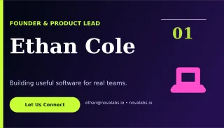 Editorial Tech Founder Card Networking Card — editable black business card template, business card