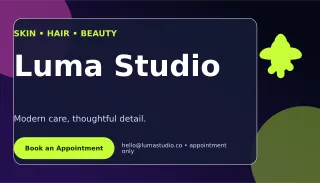 Glass Beauty Studio Card Classic Card — editable black business card template, business card