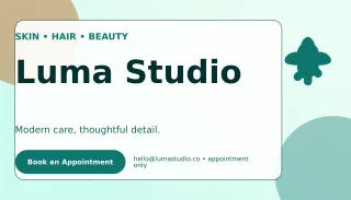 Glass Beauty Studio Card Studio Card — editable white business card template, business card