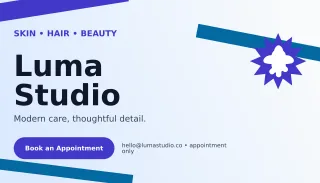 Kinetic Beauty Studio Card Classic Card — editable white business card template, business card