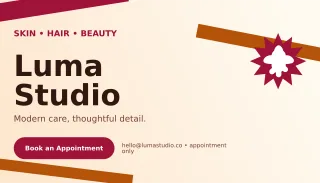 Kinetic Beauty Studio Card Studio Card — editable white business card template, business card
