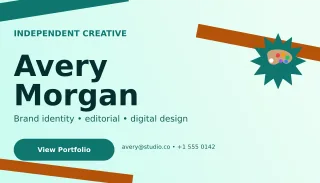Kinetic Graphic Designer Card Classic Card — editable white business card template, business card