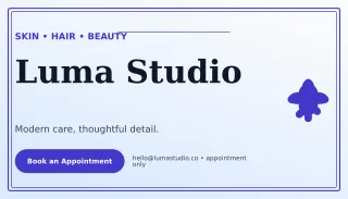Luxe Beauty Studio Card Classic Card — editable white business card template, business card