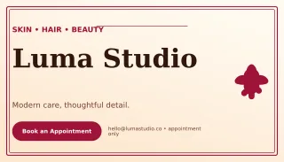 Luxe Beauty Studio Card Studio Card — editable white business card template, business card