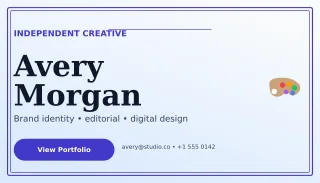 Luxe Graphic Designer Card Networking Card — editable white business card template, business card