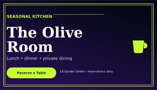 Luxe Restaurant Card Classic Card — editable black business card template, business card