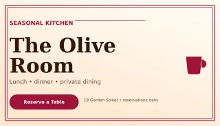 Luxe Restaurant Card Networking Card — editable white business card template, business card