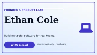 Luxe Tech Founder Card Studio Card — editable white business card template, business card