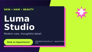 Neo Beauty Studio Card Studio Card — editable black business card template, business card