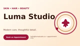 Orbit Beauty Studio Card Classic Card — editable white business card template, business card