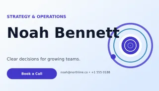 Orbit Consultant Card Networking Card — editable white business card template, business card