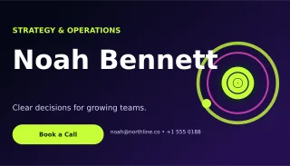 Orbit Consultant Card Studio Card — editable black business card template, business card