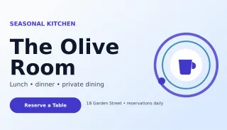 Orbit Restaurant Card Networking Card — editable white business card template, business card