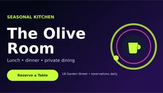 Orbit Restaurant Card Studio Card — editable black business card template, business card