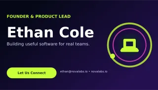 Orbit Tech Founder Card Networking Card — editable black business card template, business card