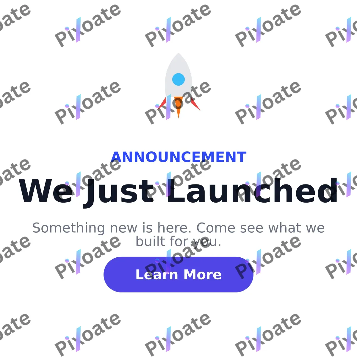 Announcement Announcement — editable white business template, instagram post