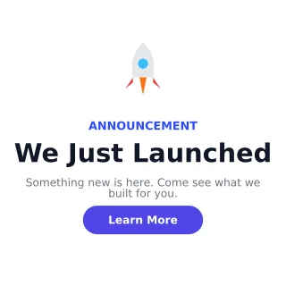 Announcement — editable white business template, instagram post