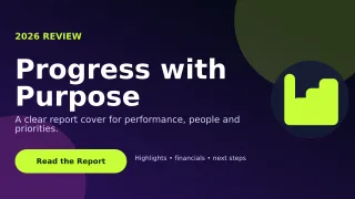 Aurora Annual Report Presentation — editable black business template, youtube thumbnail