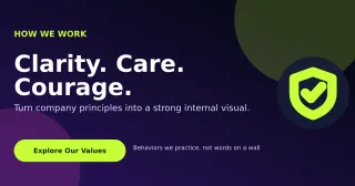 Aurora Brand Values Announcement — editable black business template, link preview