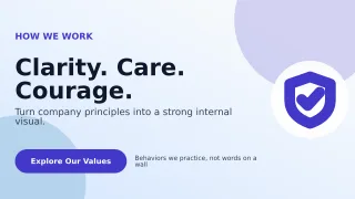 Aurora Brand Values Presentation — editable white business template, youtube thumbnail