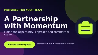 Aurora Business Proposal Presentation — editable black business template, youtube thumbnail