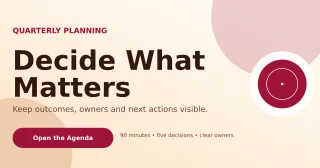 Aurora Meeting Agenda Announcement — editable white business template, link preview
