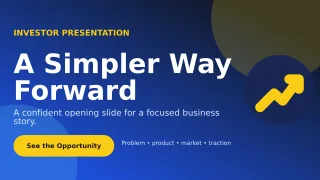 Aurora Pitch Deck Presentation — editable blue business template, youtube thumbnail