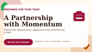 Botanical Business Proposal Presentation — editable white business template, youtube thumbnail