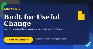 Botanical Company Profile Announcement — editable blue business template, link preview