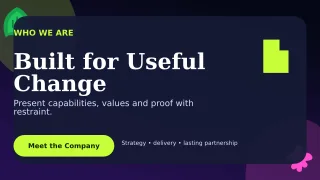 Botanical Company Profile Presentation — editable black business template, youtube thumbnail