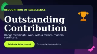 Botanical Corporate Certificate Presentation — editable black business template, youtube thumbnail