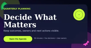 Botanical Meeting Agenda Announcement — editable black business template, link preview