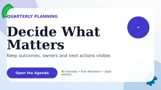 Botanical Meeting Agenda Presentation — editable white business template, youtube thumbnail