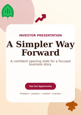 Botanical Pitch Deck Document — editable white business template, a4 print