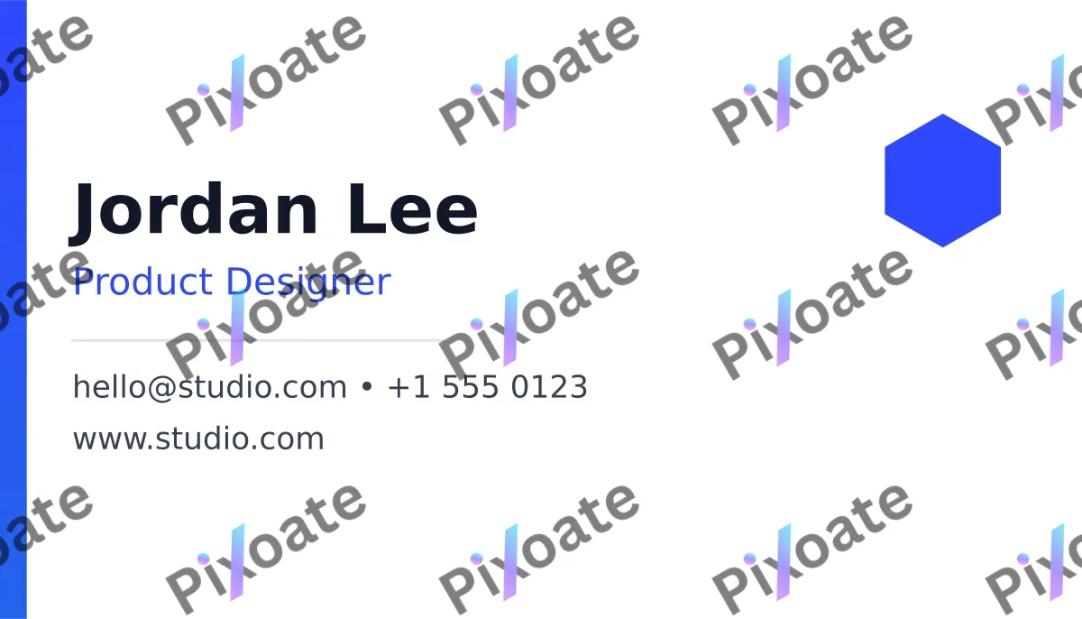 Business Card Business Card — editable white business template, business card
